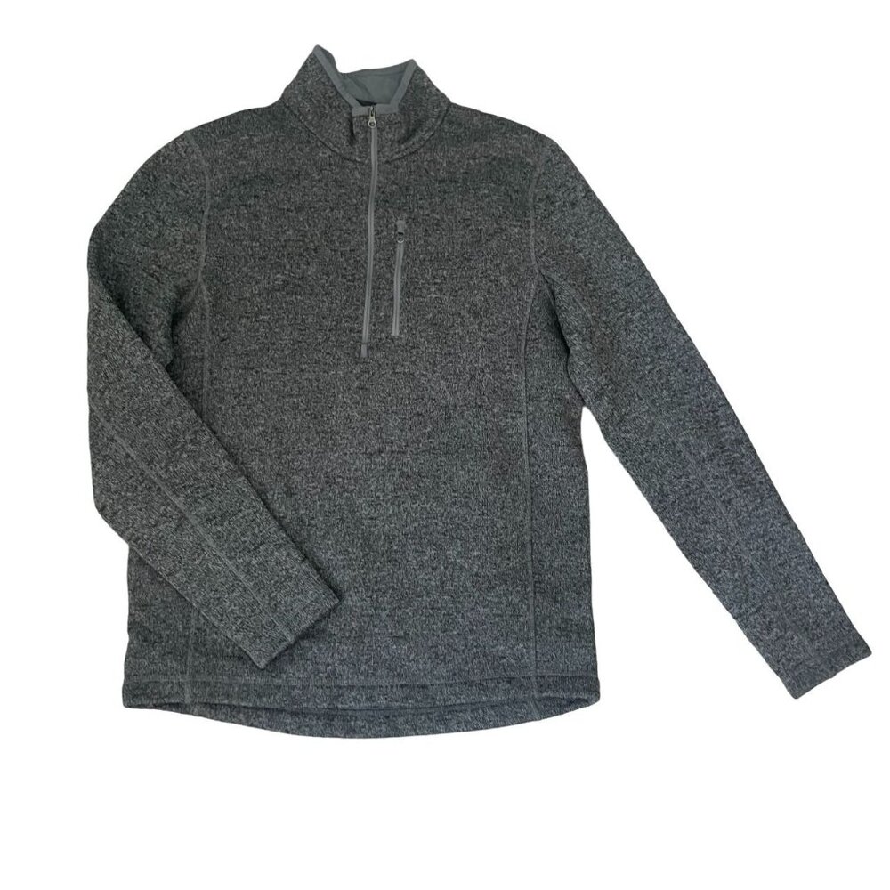 Kathmandu Fleece 1/2 Zip Sweater Men's Small Gray Outdoor Winter